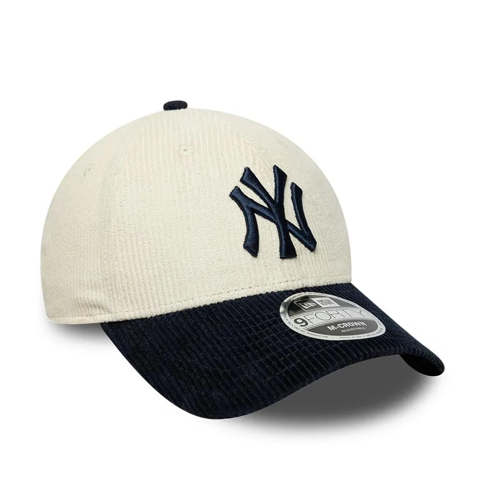 New Era New York Yankees Cord 9Forty Adjustable M-Crown Bianco - immagine 3