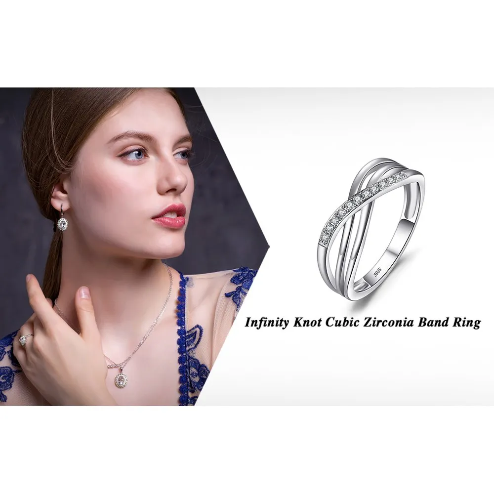 JewelryPalace Anello Donna Argento 925 Nodo Infinito con Diamante Simulato - immagine 6