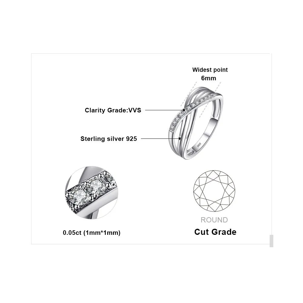 JewelryPalace Anello Donna Argento 925 Nodo Infinito con Diamante Simulato - immagine 2