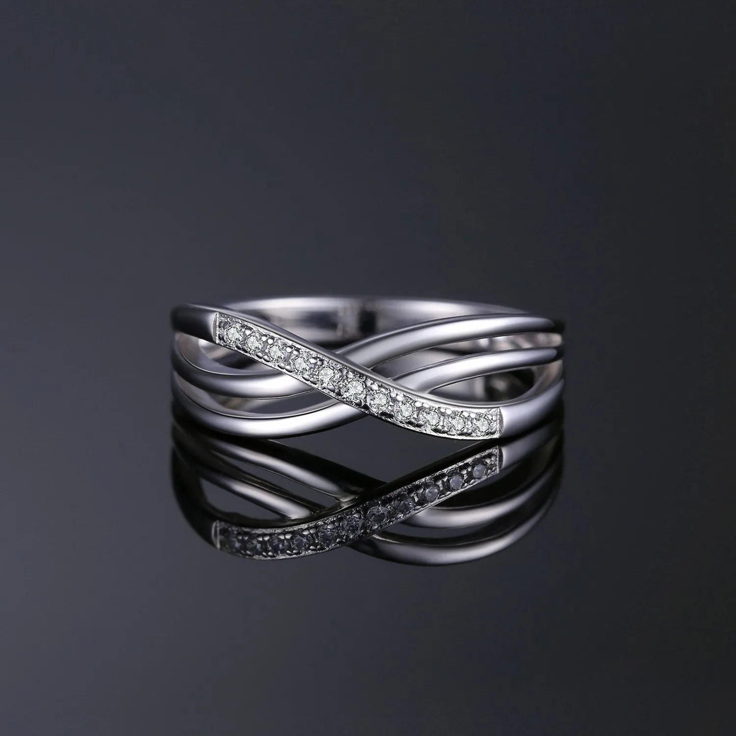 JewelryPalace Anello Donna Argento 925 Nodo Infinito con Diamante Simulato - immagine 3