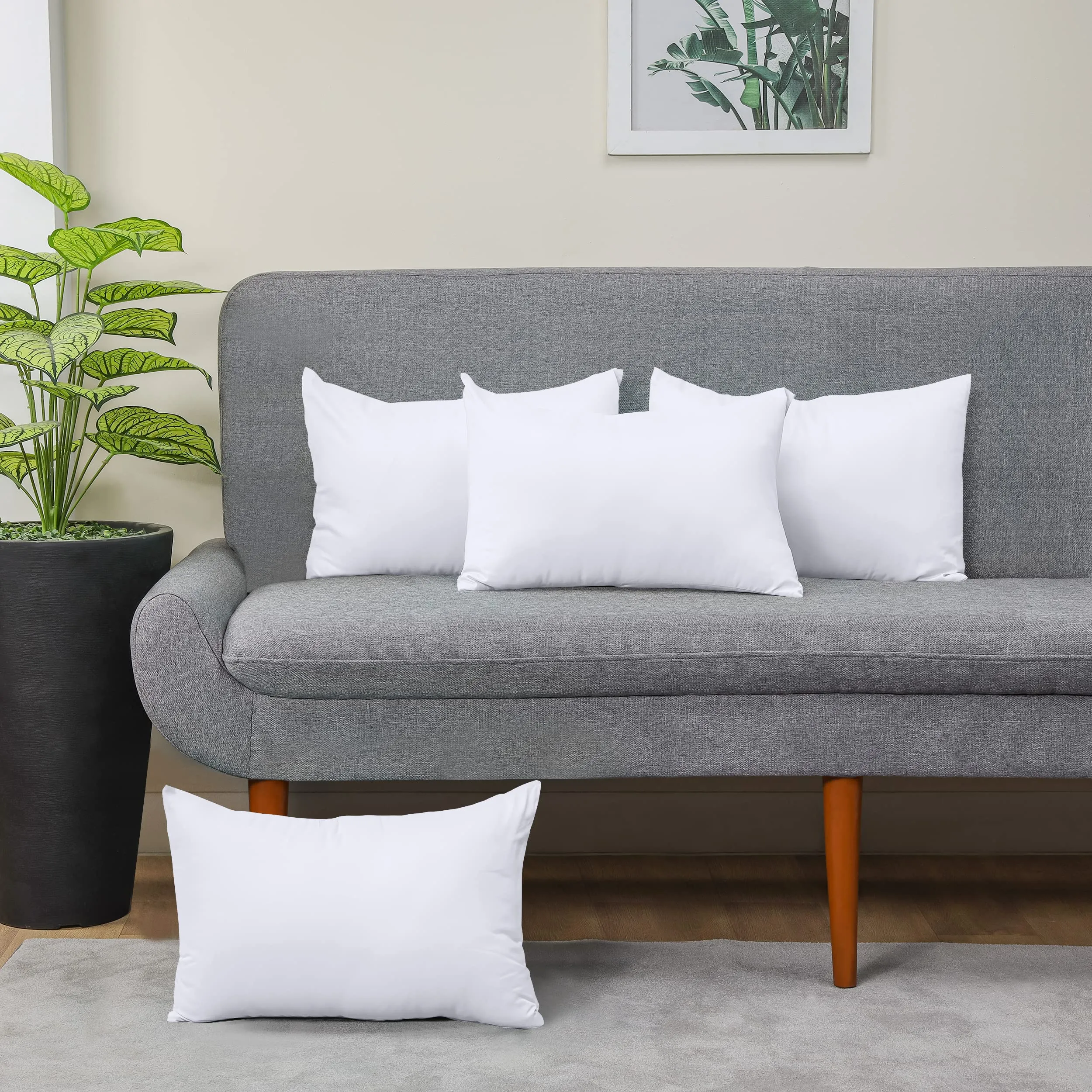 Utopia Bedding Set di 4 Federe Copricuscino, 40 x 60 cm, Bianco - immagine 9