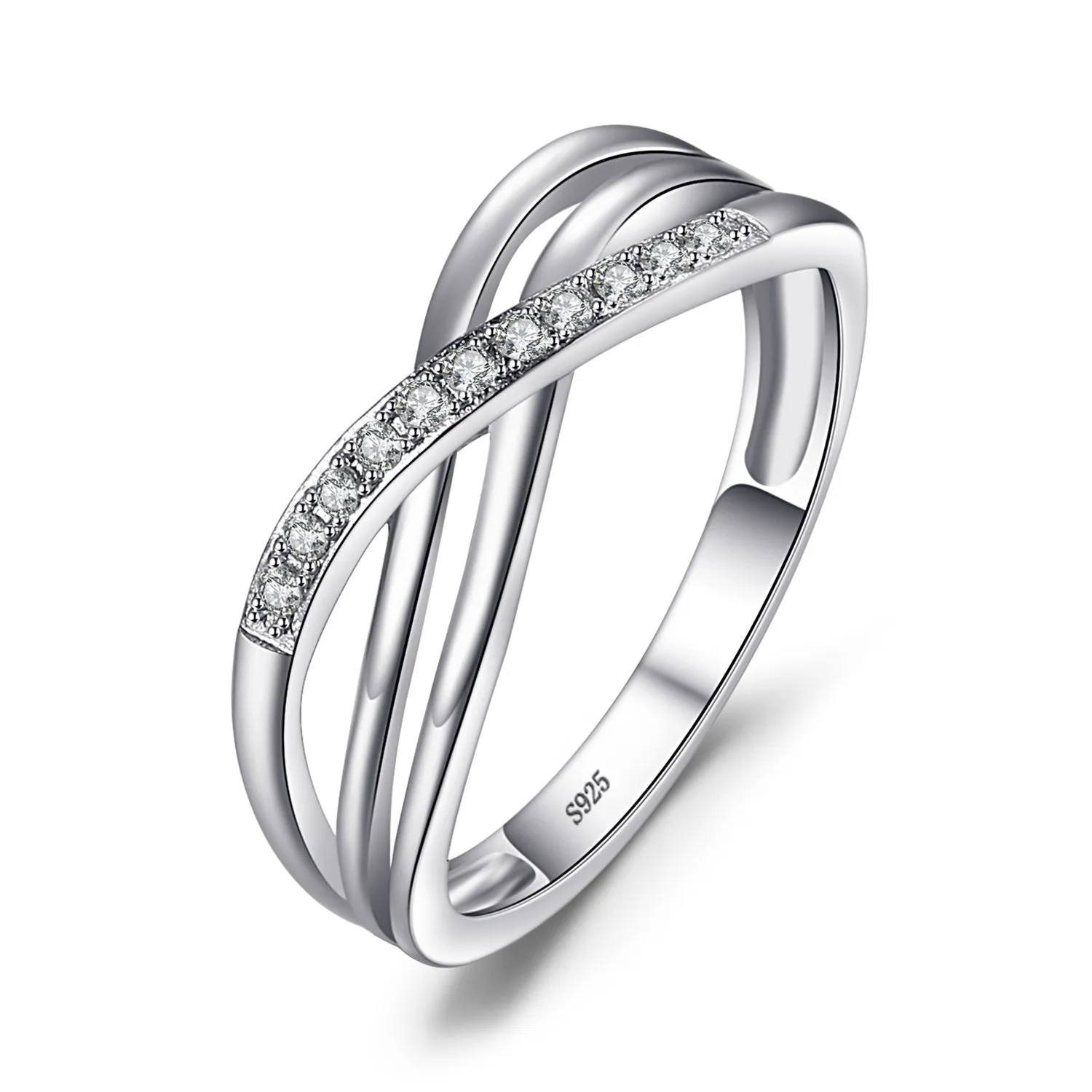 JewelryPalace Anello Donna in Argento 925 Nodo Infinito con Diamante Simulato, Taglia 18.5 - immagine 1