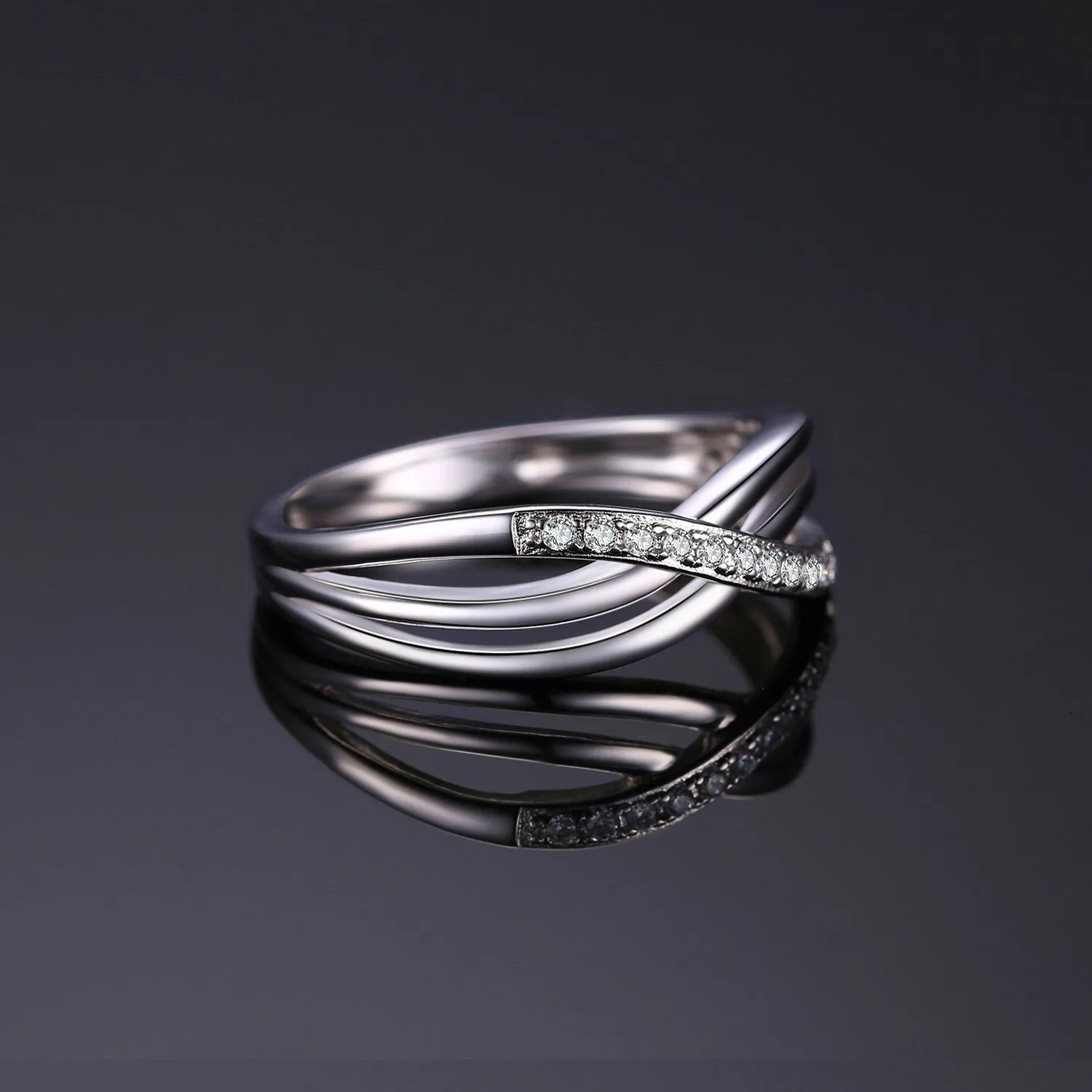 JewelryPalace Anello Donna Argento 925 Nodo Infinito con Diamante Simulato, Taglia 7 - immagine 5