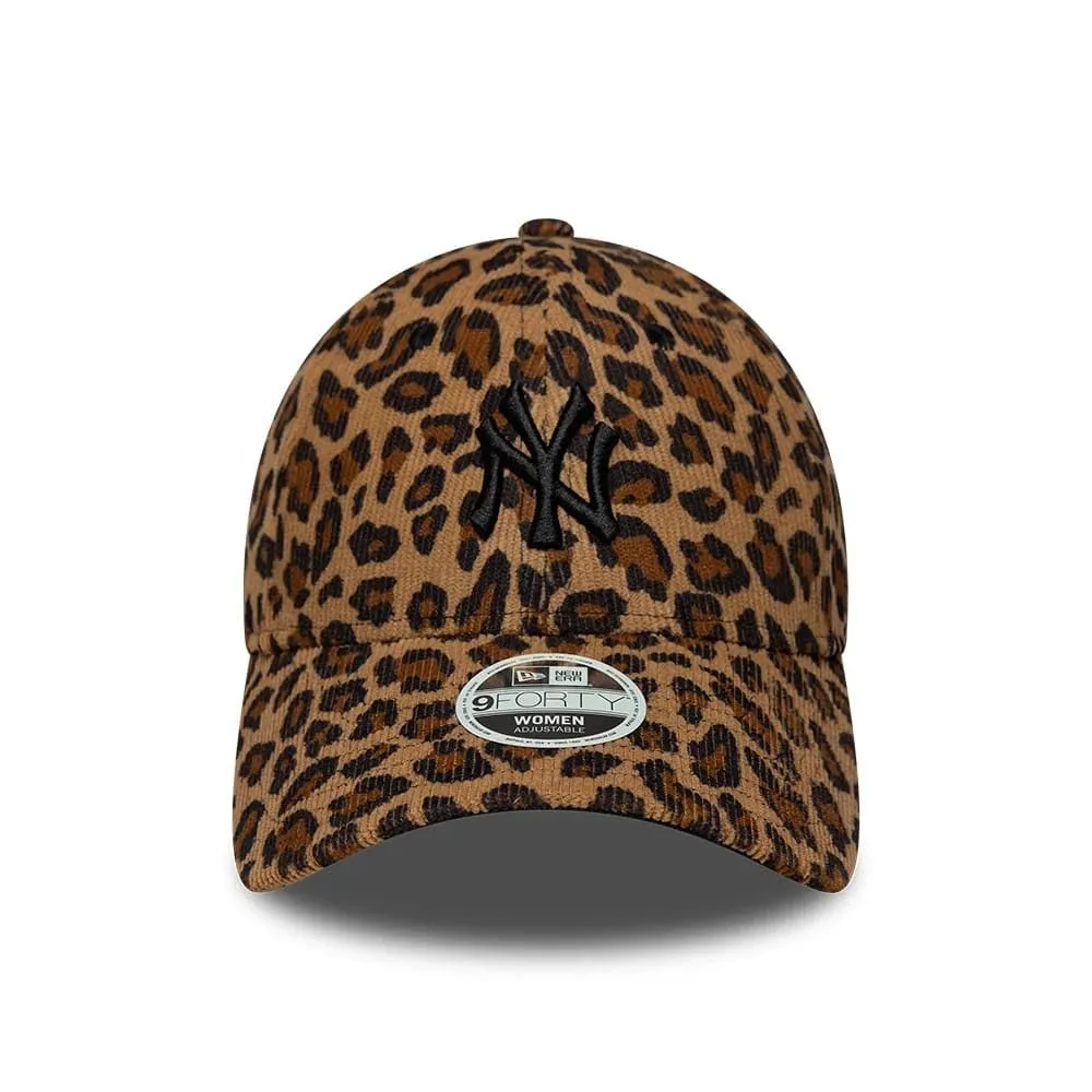 New Era New York Yankees Leopard Cord 9Forty Cap - Beige - immagine 2