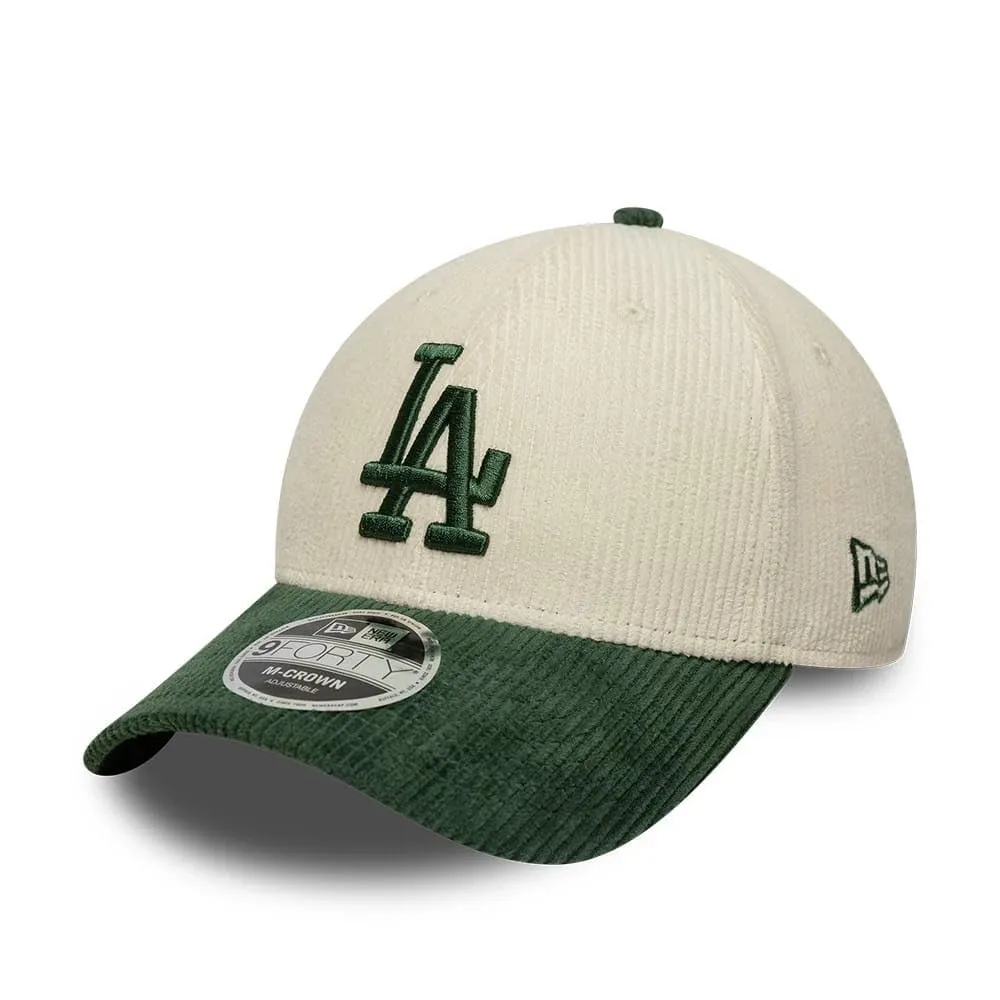 New Era Los Angeles Dodgers Cord 9Forty Adjustable M-Crown Cap - Beige - immagine 1