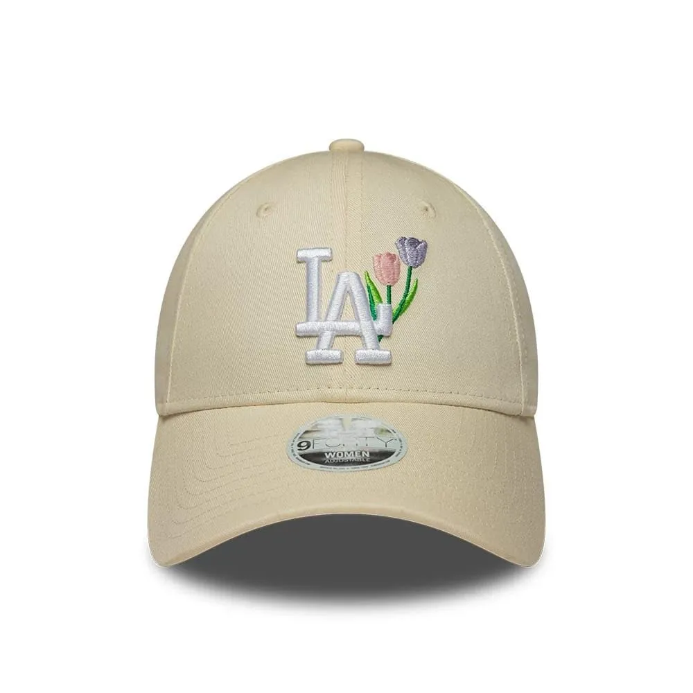 New Era Los Angeles Dodgers Flower Icon 9Forty Adjustable Cap - Beige - immagine 2
