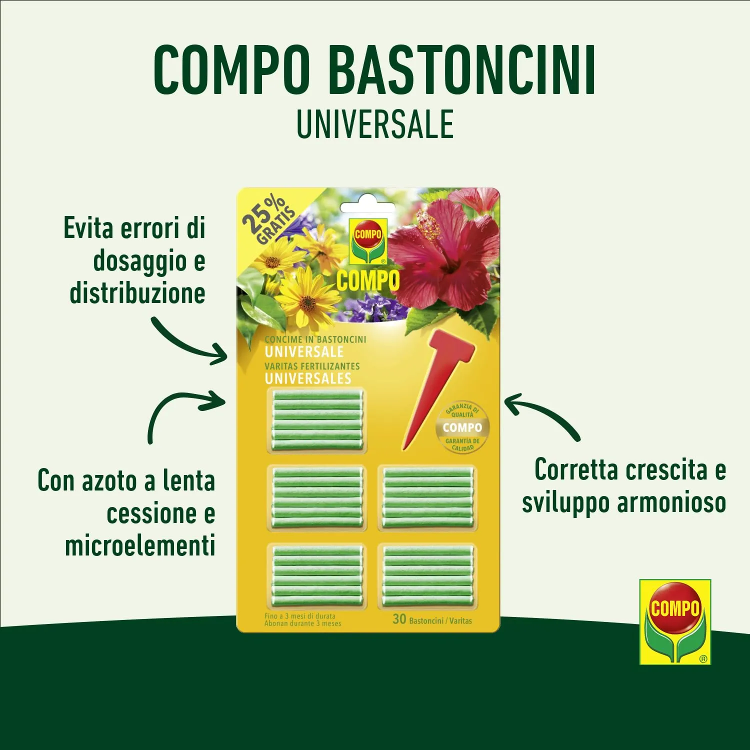 Compo Concime in Bastoncini Universale, 30 sticks - immagine 3