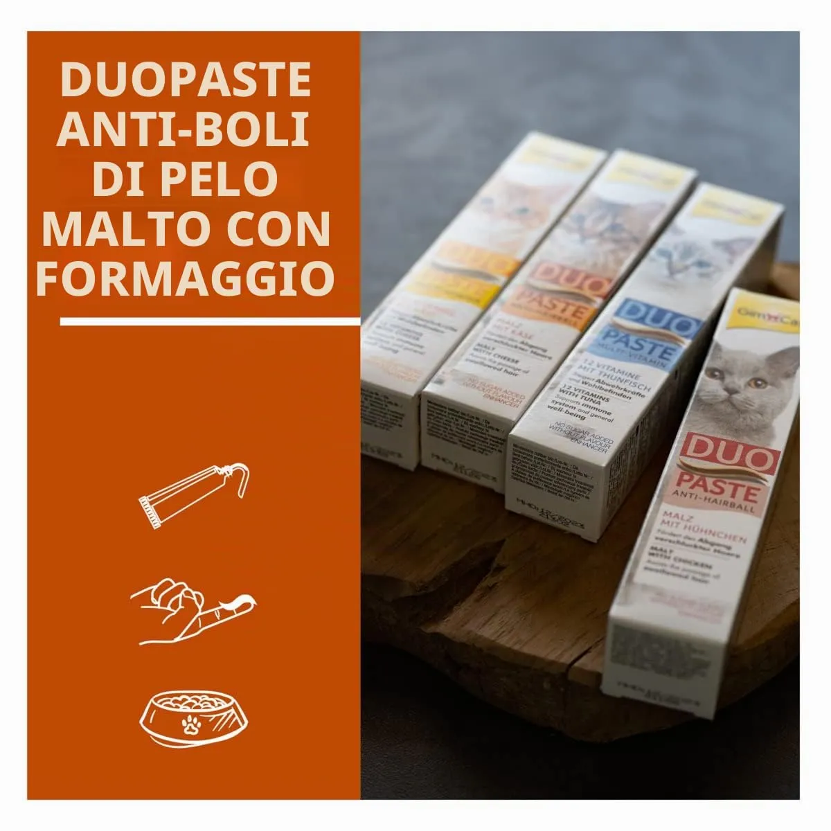 GimCat Duo Pasta Anti-Hairball Malto e Formaggio, 50 g - immagine 6