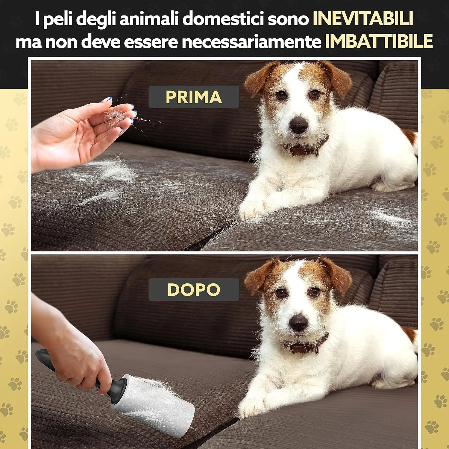 Tydi Rullo Leva Pelucchi con 2 Manici e 5 Ricariche da 100 Fogli - immagine 3