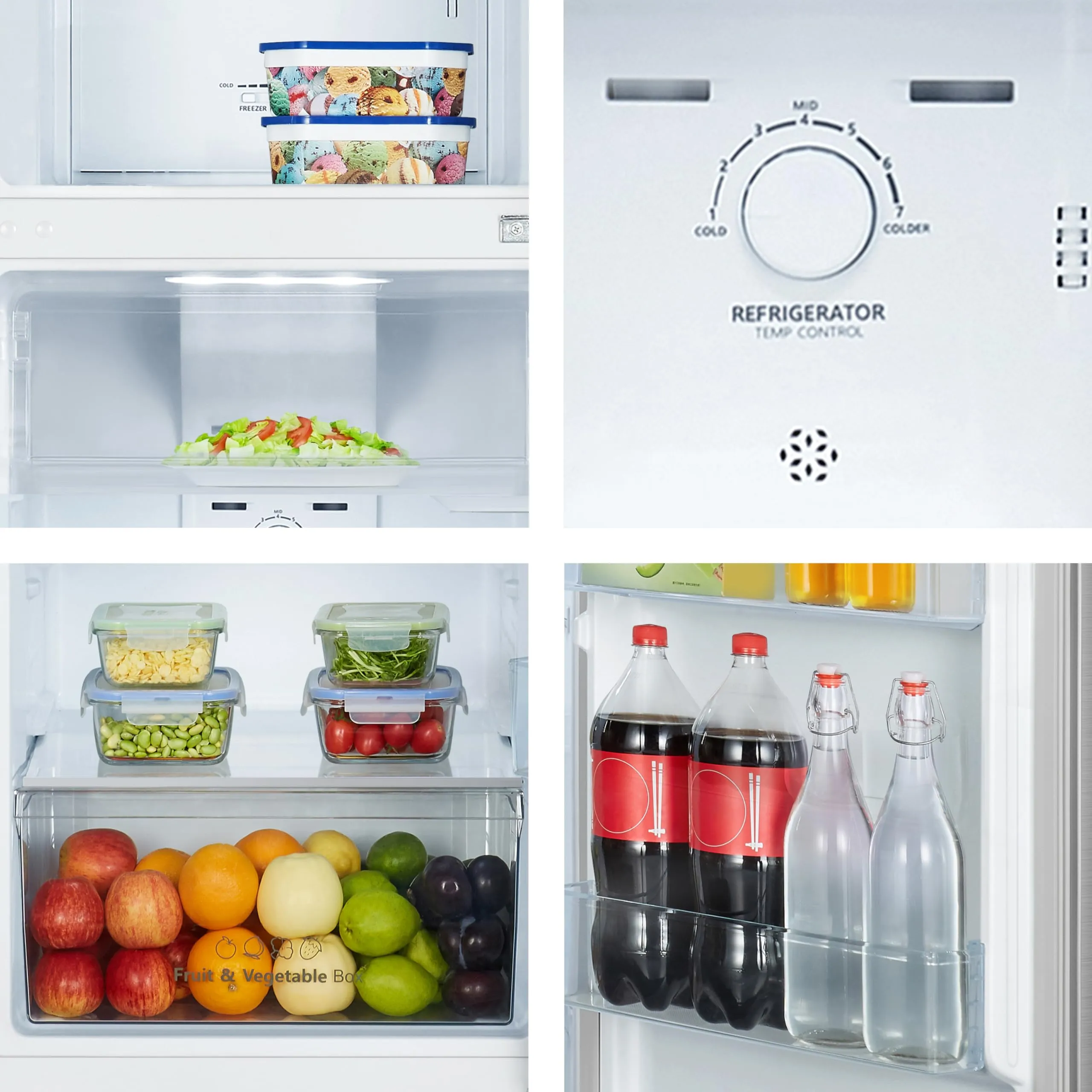 Hisense RT327N4AWE Frigorifero Doppia Porta Total No Frost, Multi Air Flow, 55 cm, Bianco, 249 L - immagine 4