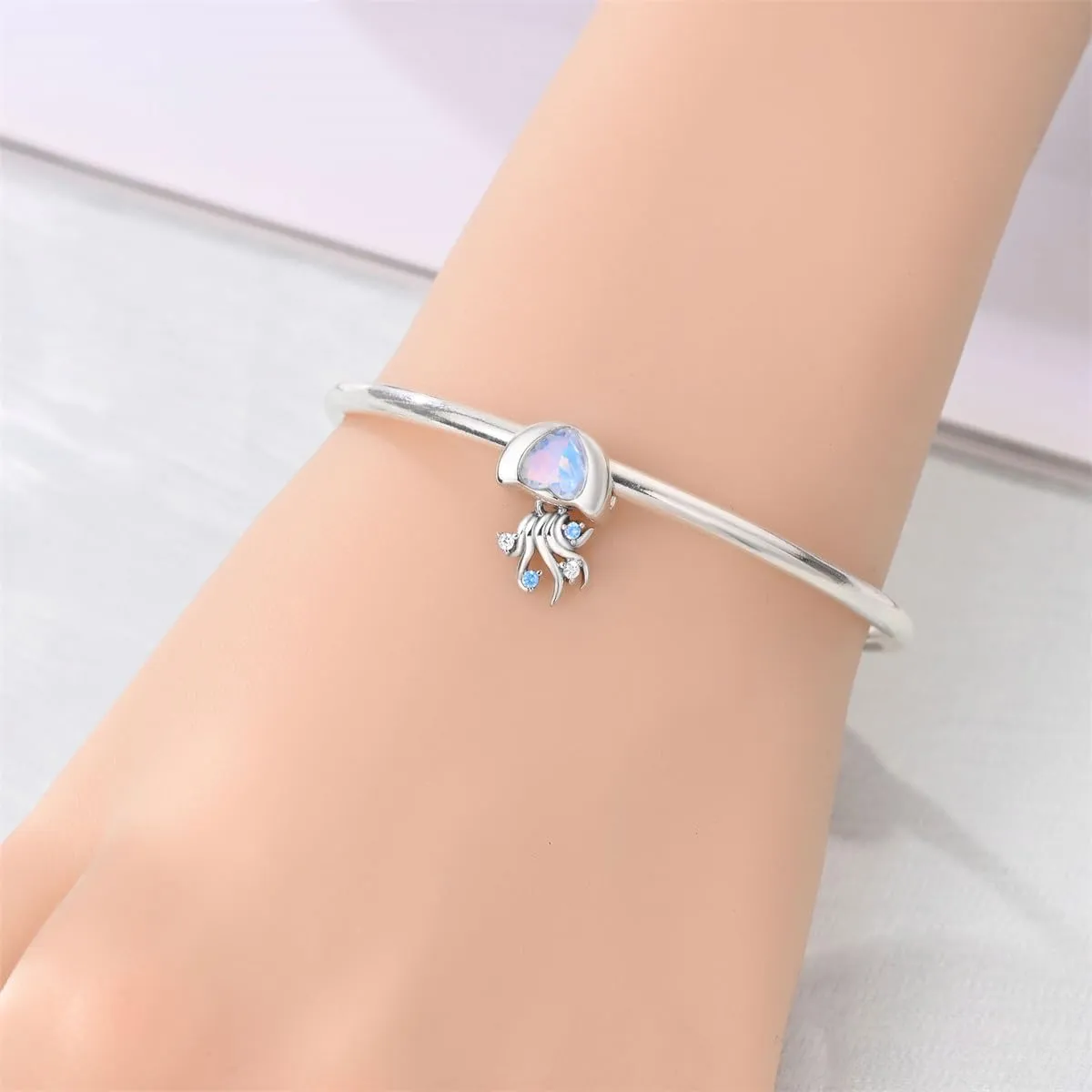 TINSLO Bead Charm in Argento Sterling 925 con Cubic Zirconia per Braccialetti e Collane Europei - immagine 4