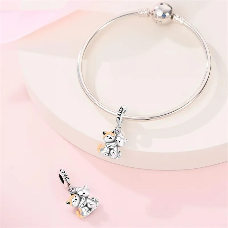 TINSLO Bead Charm Ciondolo Argento Sterling 925 con Cubic Zirconia per Braccialetti e Collane Europei - immagine 3