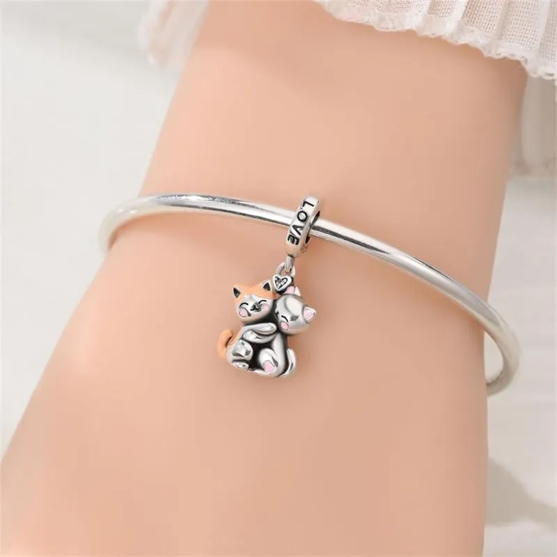 TINSLO Bead Charm Ciondolo Argento Sterling 925 con Cubic Zirconia per Braccialetti e Collane Europei - immagine 4
