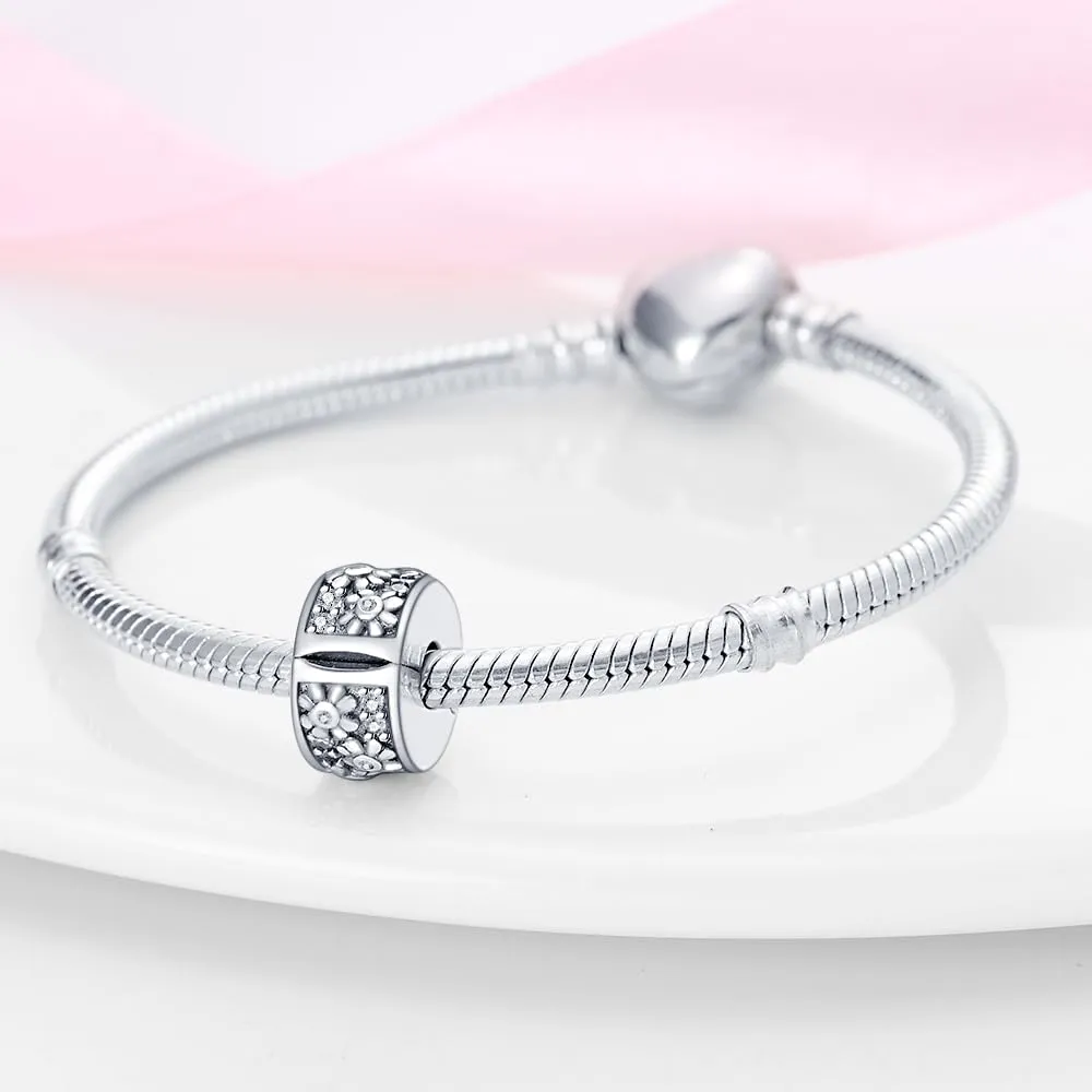 TINSLO Bead Charm Argento Sterling 925 con Cubic Zirconia per Braccialetti e Collane Europei - immagine 3
