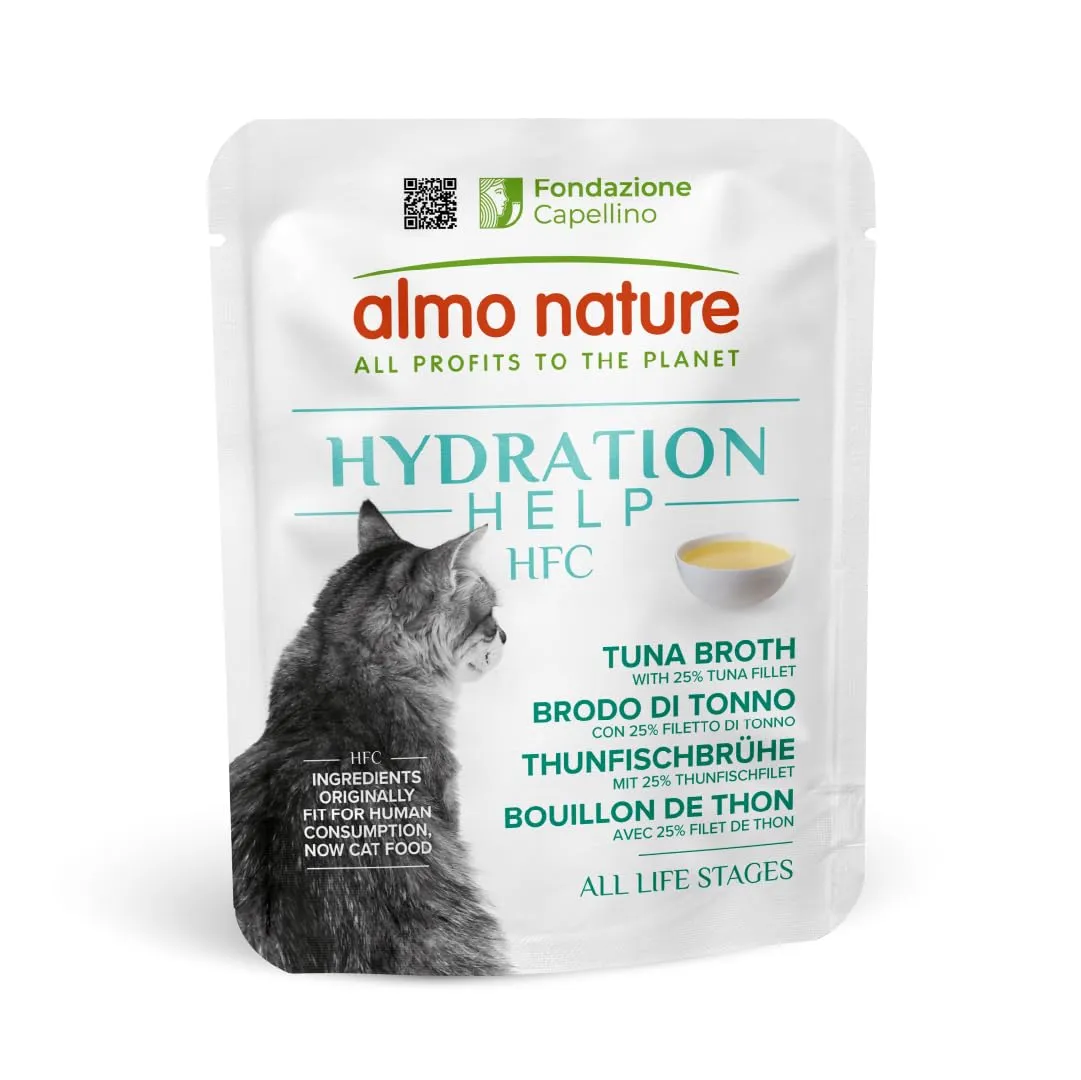 Almo Nature HFC Hydration Help, Brodo di Tonno e Filetto di Tonno, 50g, Confezione da 24 - immagine 1