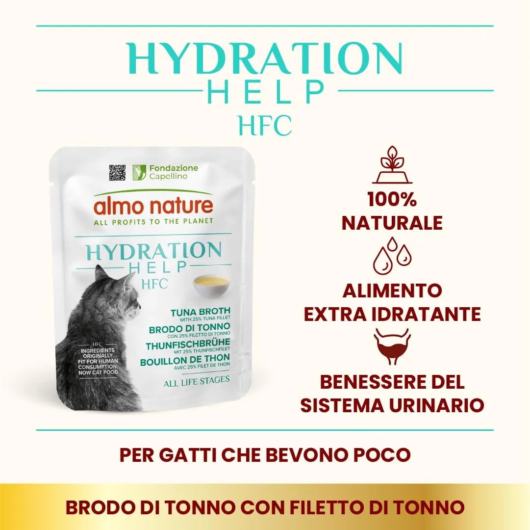 Almo Nature HFC Hydration Help, Brodo di Tonno e Filetto di Tonno, 50g, Confezione da 24 - immagine 2