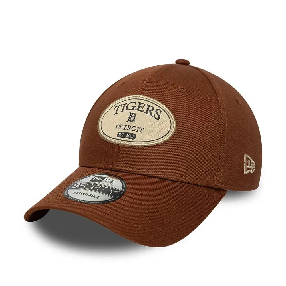 New Era Detroit Tigers Patch 9Forty Cappellino Regolabile Marrone - immagine 1