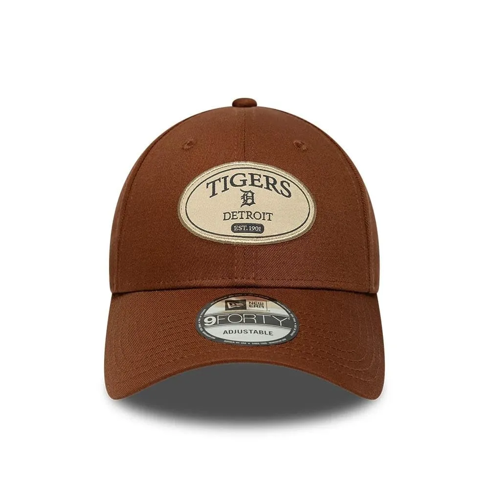 New Era Detroit Tigers Patch 9Forty Cappellino Regolabile Marrone - immagine 2
