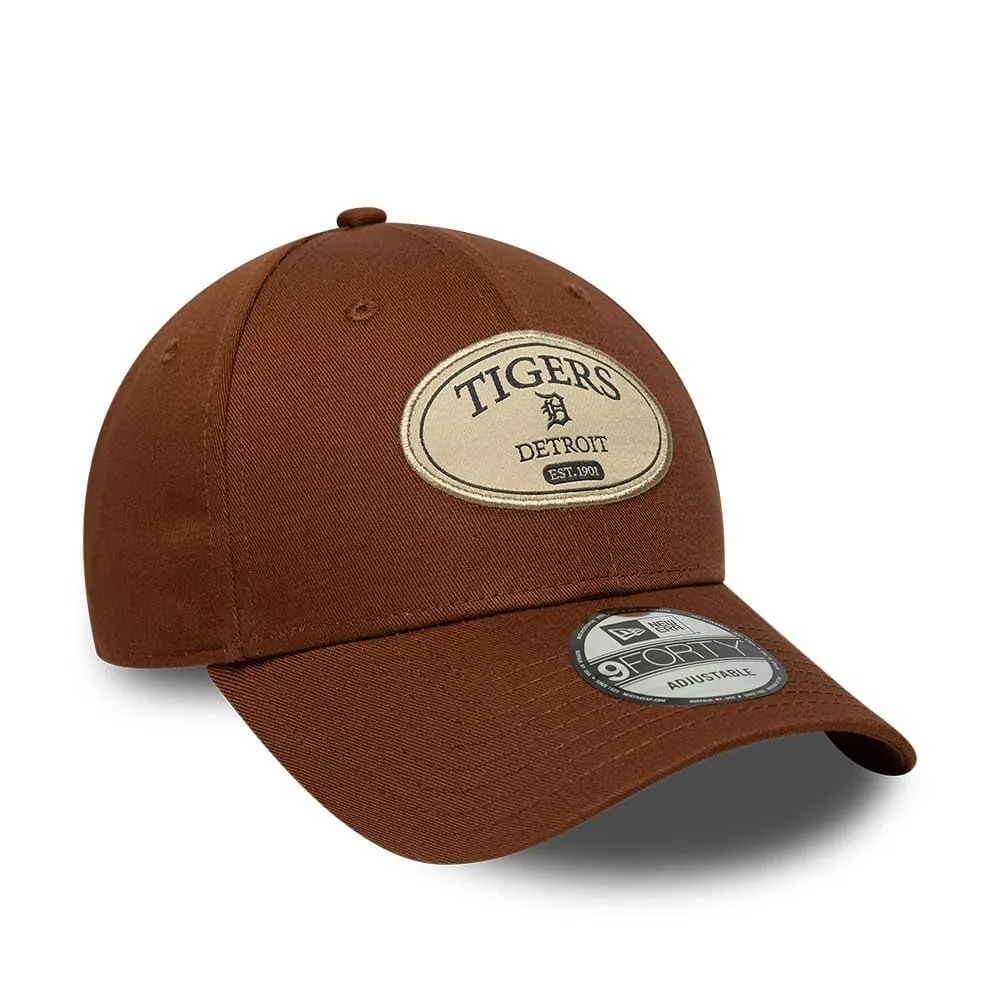 New Era Detroit Tigers Patch 9Forty Cappellino Regolabile Marrone - immagine 3