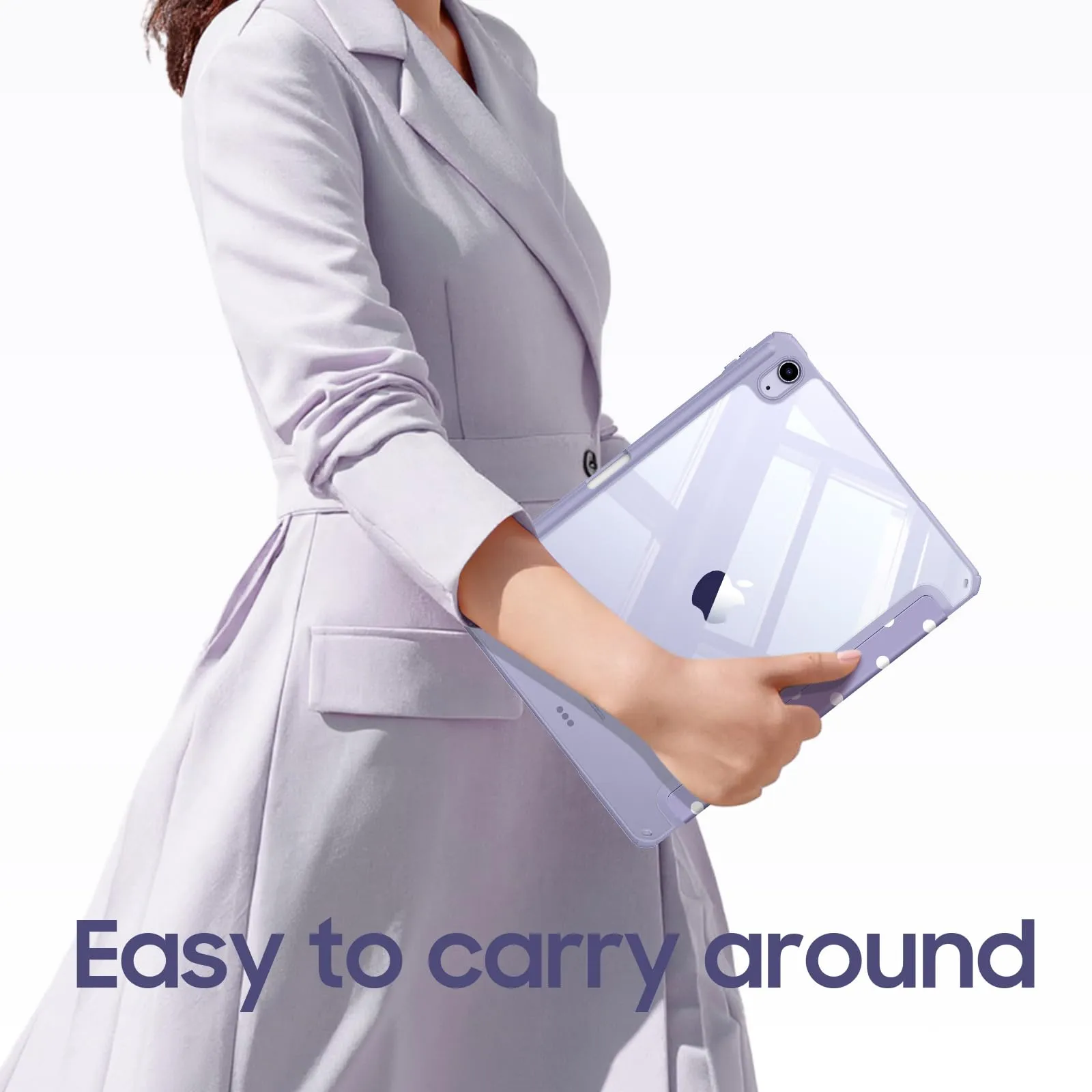 FINTIE Cover per iPad Air 11" (M4/M3/M2 2024-2026) e iPad Air 10,9" (4a/5a Gen), Pois Lilla - immagine 8