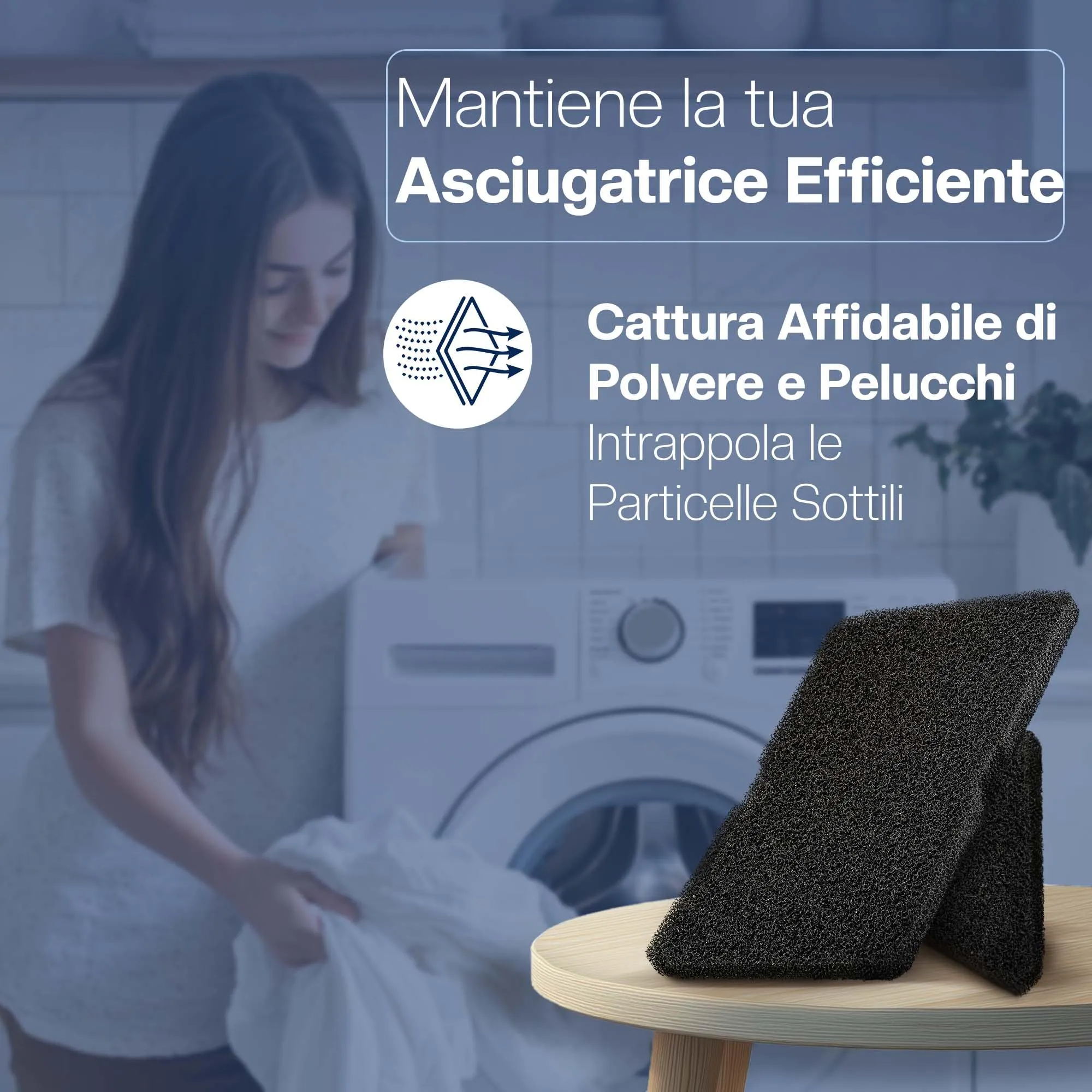 1E 3 Filtri in schiuma per asciugatrice Beko 2964840100 - immagine 2