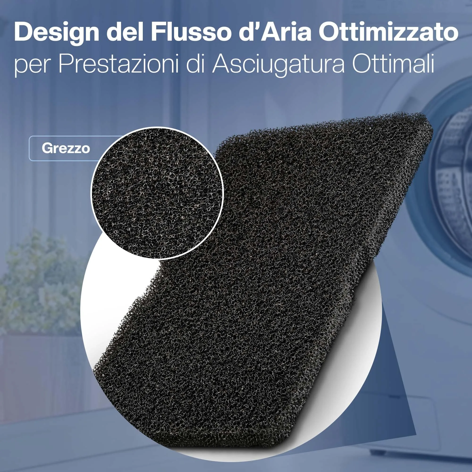 1E 3 Filtri in schiuma per asciugatrice Beko 2964840100 - immagine 5