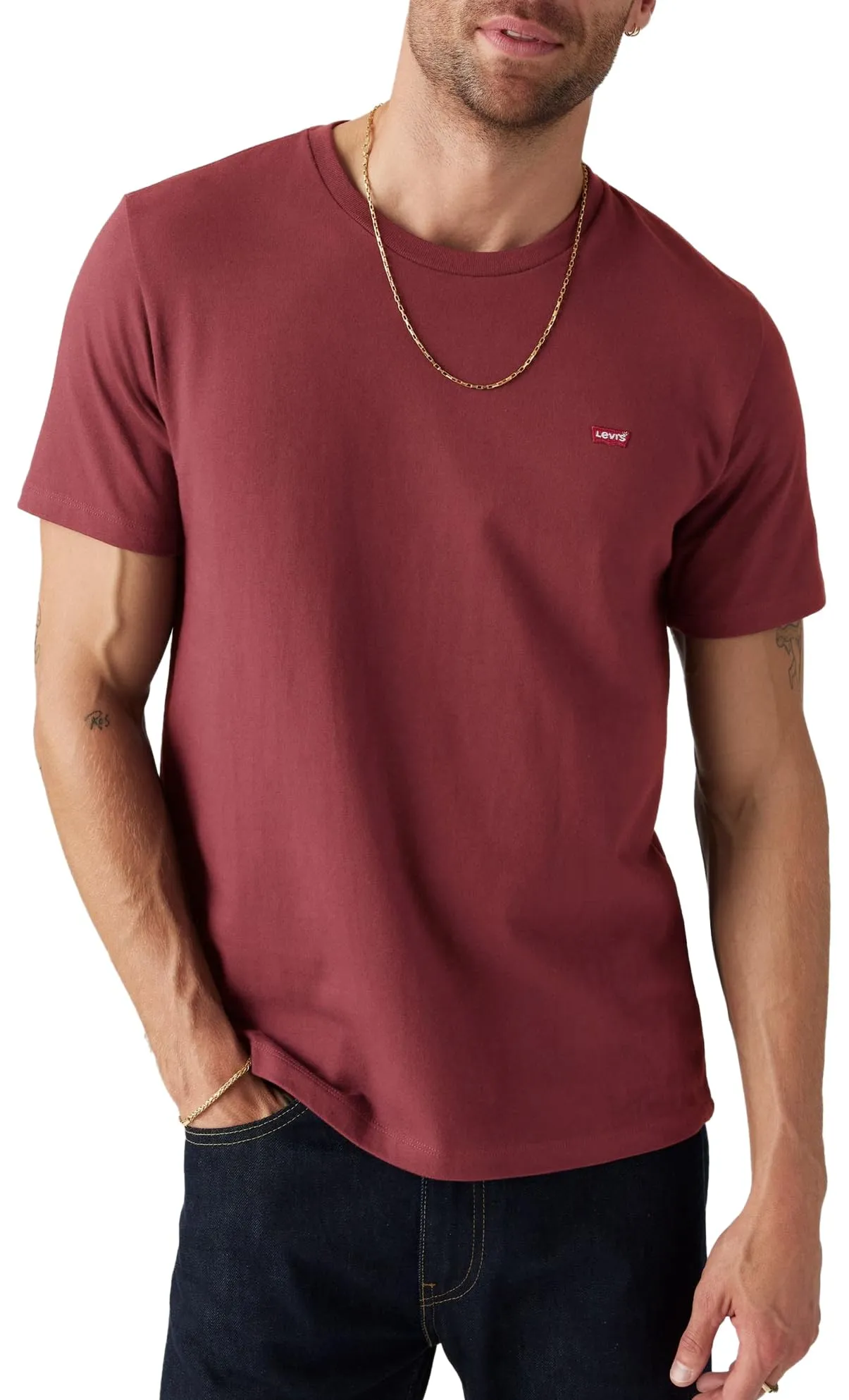 Levi's Original Housemark Tee, Red Mahogany, S - immagine 2