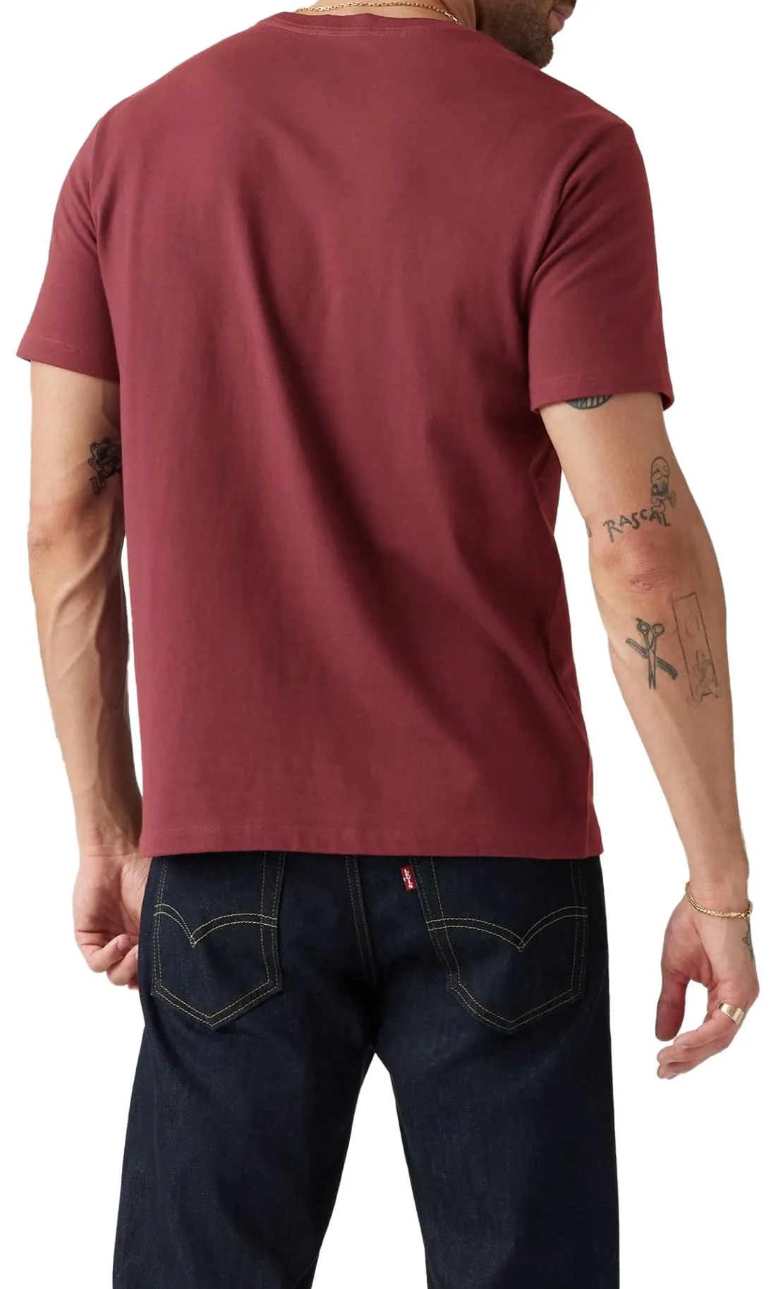 Levi's Original Housemark Tee, Red Mahogany, S - immagine 5