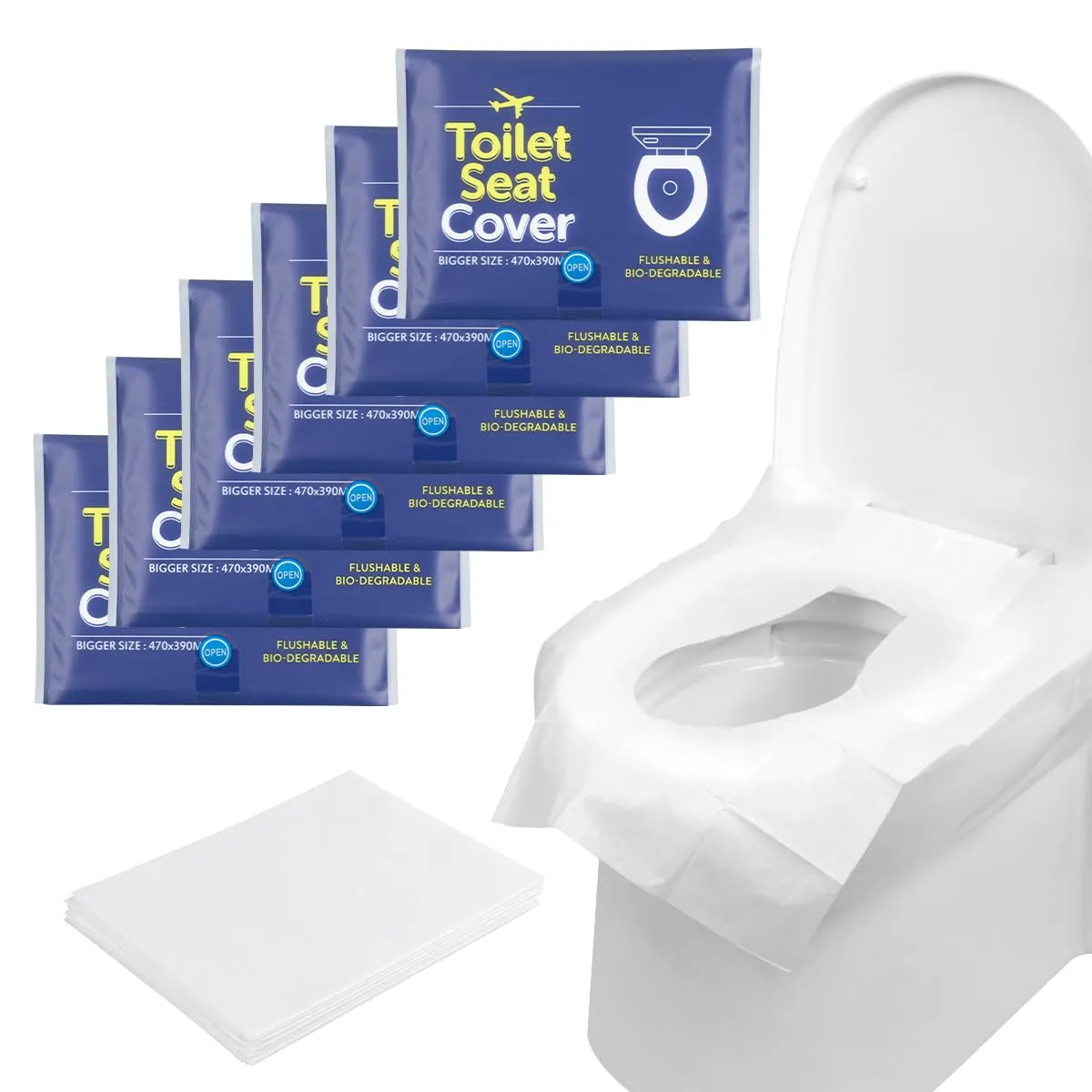 Romon Copriwater Usa e Getta, 48 Pezzi, 47 x 39cm - immagine 1