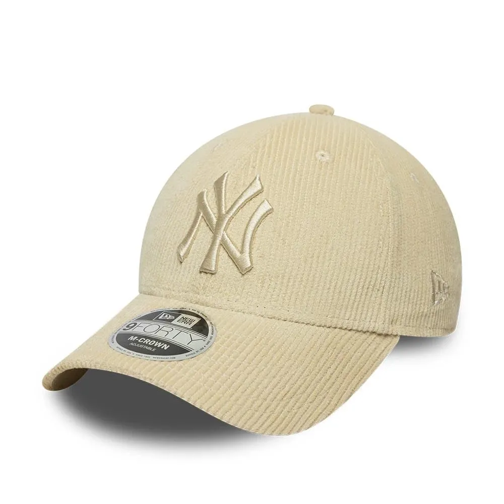 New Era New York Yankees Cord 9Forty Adjustable M-Crown Beige - immagine 1
