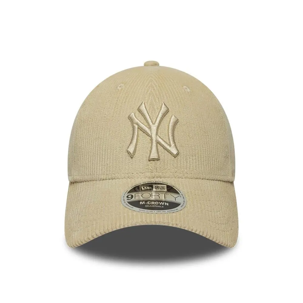 New Era New York Yankees Cord 9Forty Adjustable M-Crown Beige - immagine 2