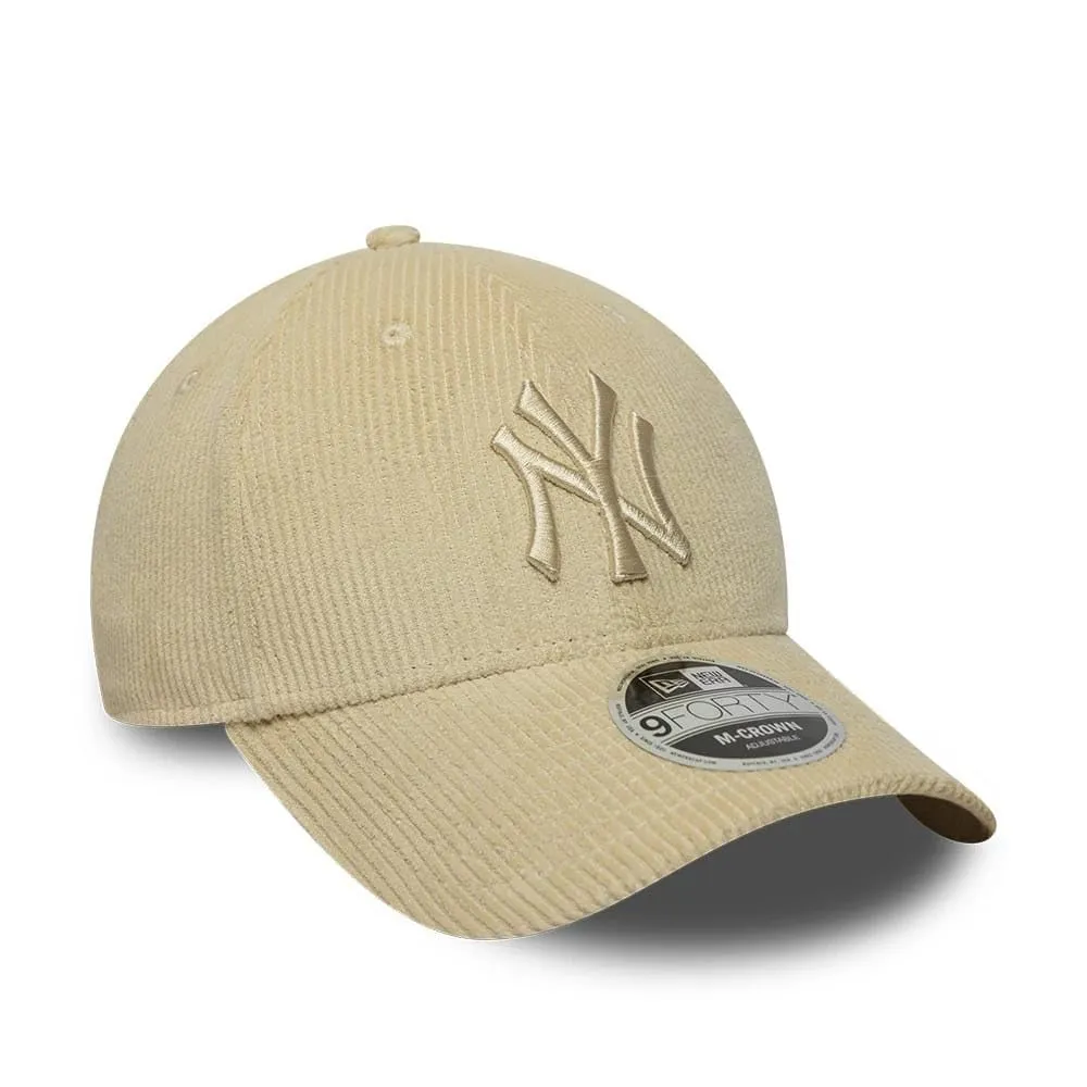 New Era New York Yankees Cord 9Forty Adjustable M-Crown Beige - immagine 3