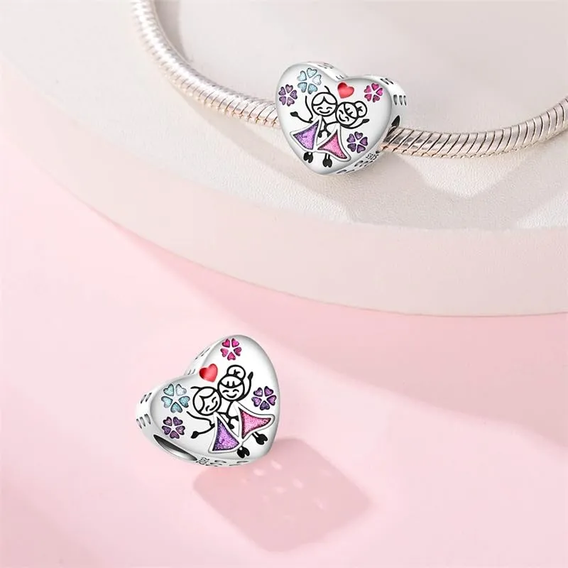 TINSLO Bead Charm in Argento Sterling 925 con Cubic Zirconia per Braccialetti e Collane Europei - immagine 2