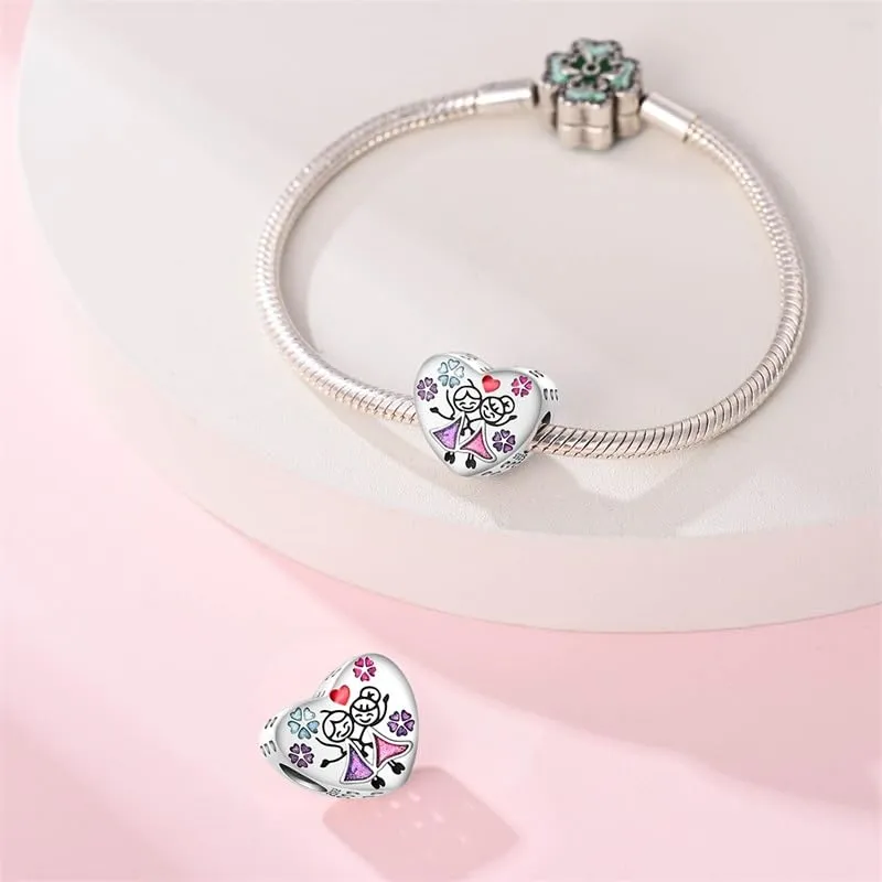 TINSLO Bead Charm in Argento Sterling 925 con Cubic Zirconia per Braccialetti e Collane Europei - immagine 3