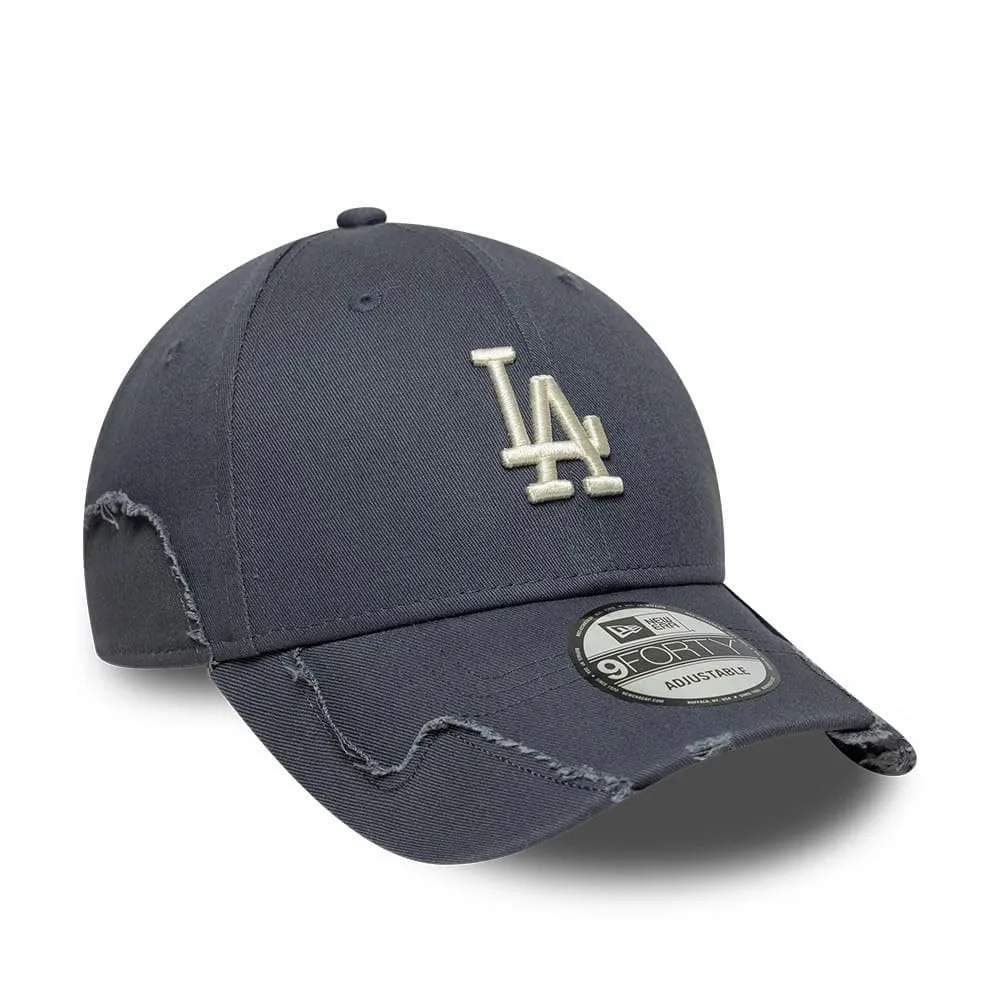 New Era Los Angeles Dodgers Distressed 9Forty Cappellino Grigio - immagine 3