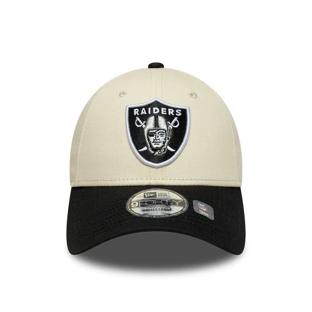New Era Las Vegas Raiders Colourblock 9Forty Cap - Beige - immagine 2