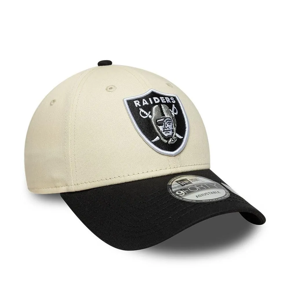 New Era Las Vegas Raiders Colourblock 9Forty Cap - Beige - immagine 3