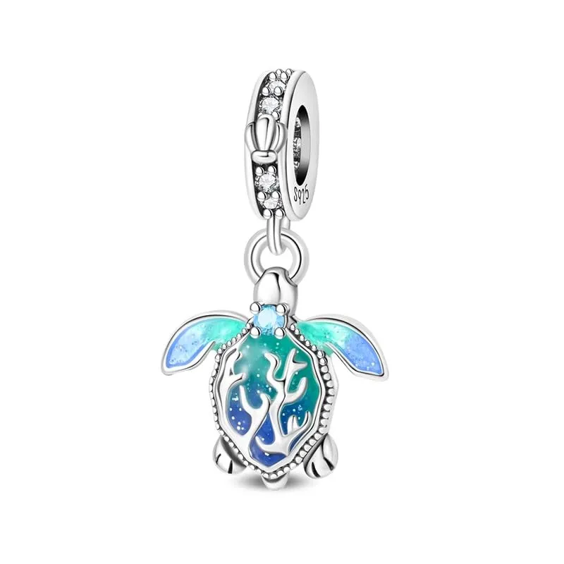 TINSLO Bead Charm in Argento Sterling 925 con Cubic Zirconia per Braccialetti e Collane Pandora e Europei - immagine 1