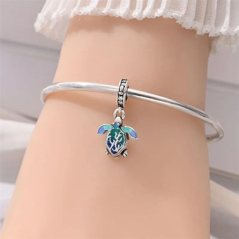 TINSLO Bead Charm in Argento Sterling 925 con Cubic Zirconia per Braccialetti e Collane Pandora e Europei - immagine 5