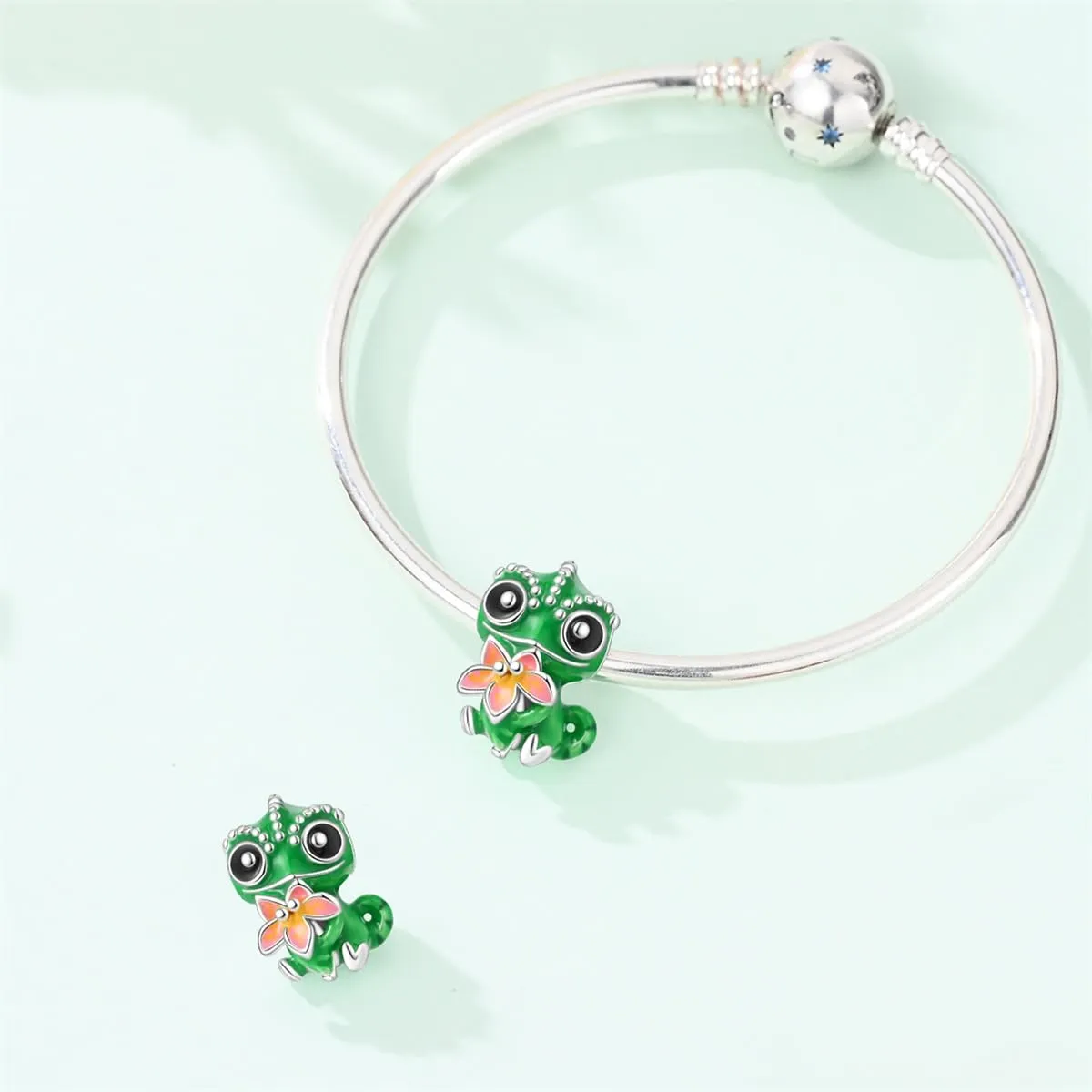 TINSLO Bead Charm in Argento Sterling 925 con Cubic Zirconia per Braccialetti e Collane Europee - immagine 3