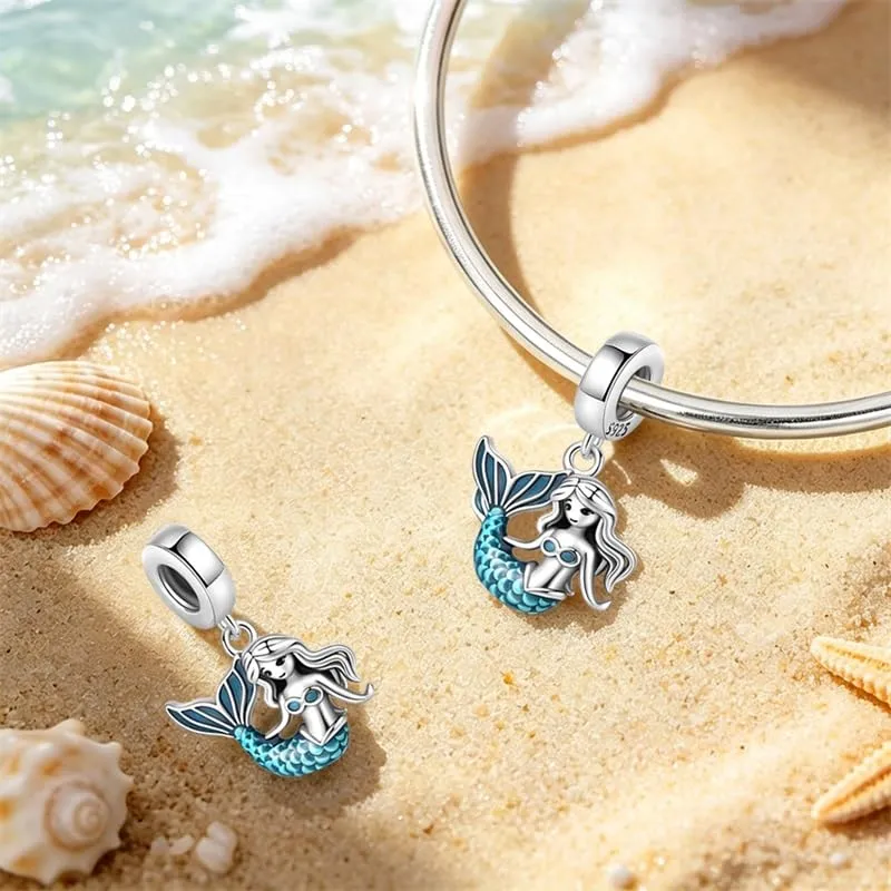 TINSLO Bead Charm Argento Sterling 925 con Cubic Zirconia per Braccialetti e Collane Europei - immagine 2