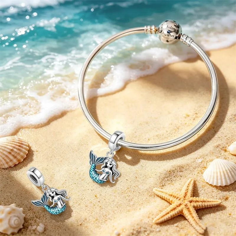 TINSLO Bead Charm Argento Sterling 925 con Cubic Zirconia per Braccialetti e Collane Europei - immagine 3