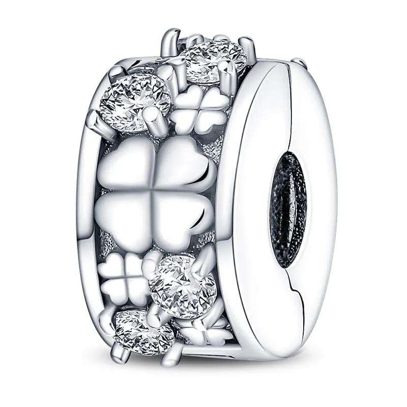 TINSLO Bead Charm in Argento Sterling 925 con Cubic Zirconia per Braccialetti e Collane Europee - immagine 1