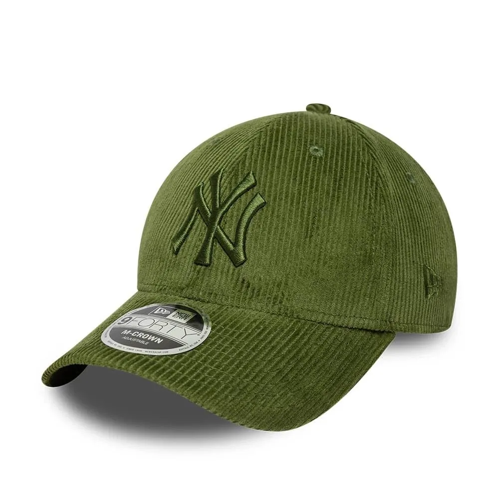 New Era New York Yankees Cord 9Forty Adjustable M-Crown Cap - Green - immagine 1