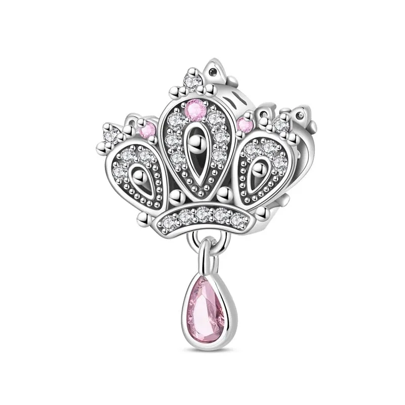TINSLO Bead Charm in Argento Sterling 925 con Cubic Zirconia, Compatibile con Braccialetti e Collane Pandora e Europei - immagine 1