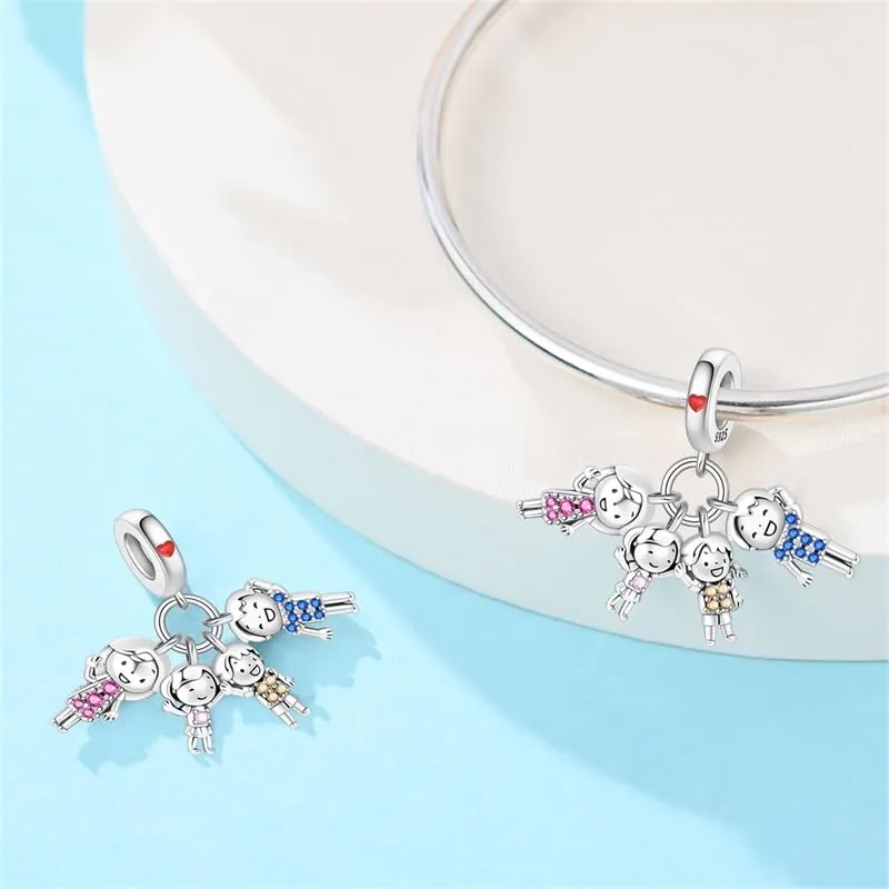TINSLO Bead Charm Ciondolo Argento Sterling 925 con Cubic Zirconia per Braccialetti e Collane Europee - immagine 2