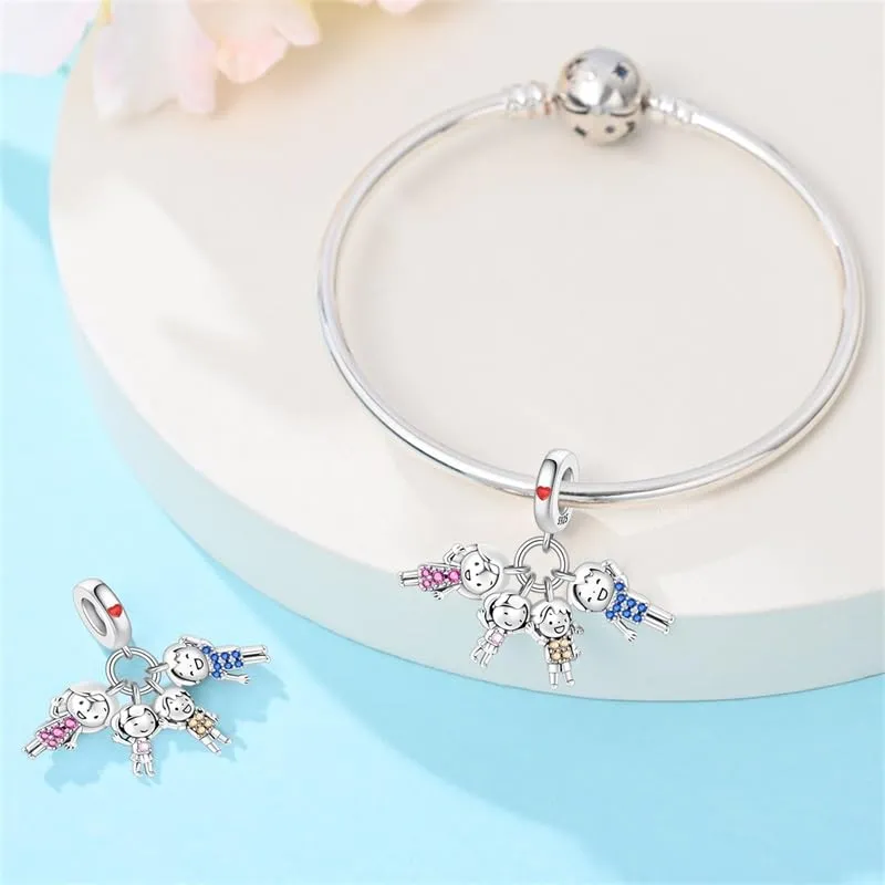 TINSLO Bead Charm Ciondolo Argento Sterling 925 con Cubic Zirconia per Braccialetti e Collane Europee - immagine 3