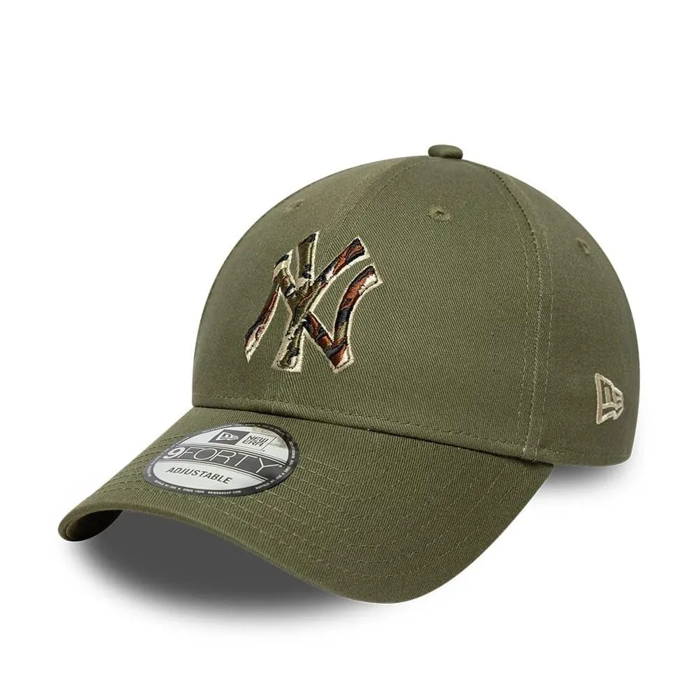 New Era New York Yankees Outline Camo 9Forty Adjustable Cap - Verde - immagine 1