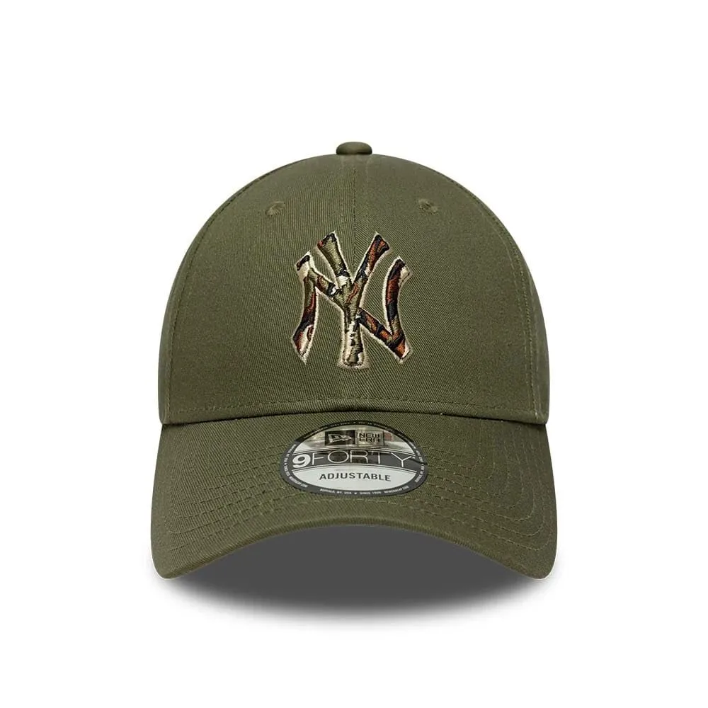 New Era New York Yankees Outline Camo 9Forty Adjustable Cap - Verde - immagine 2