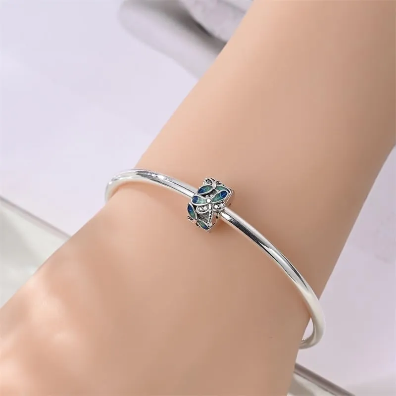 TINSLO Bead Charm in Argento Sterling 925 con Cubic Zirconia per Braccialetti e Collane Europee - immagine 4